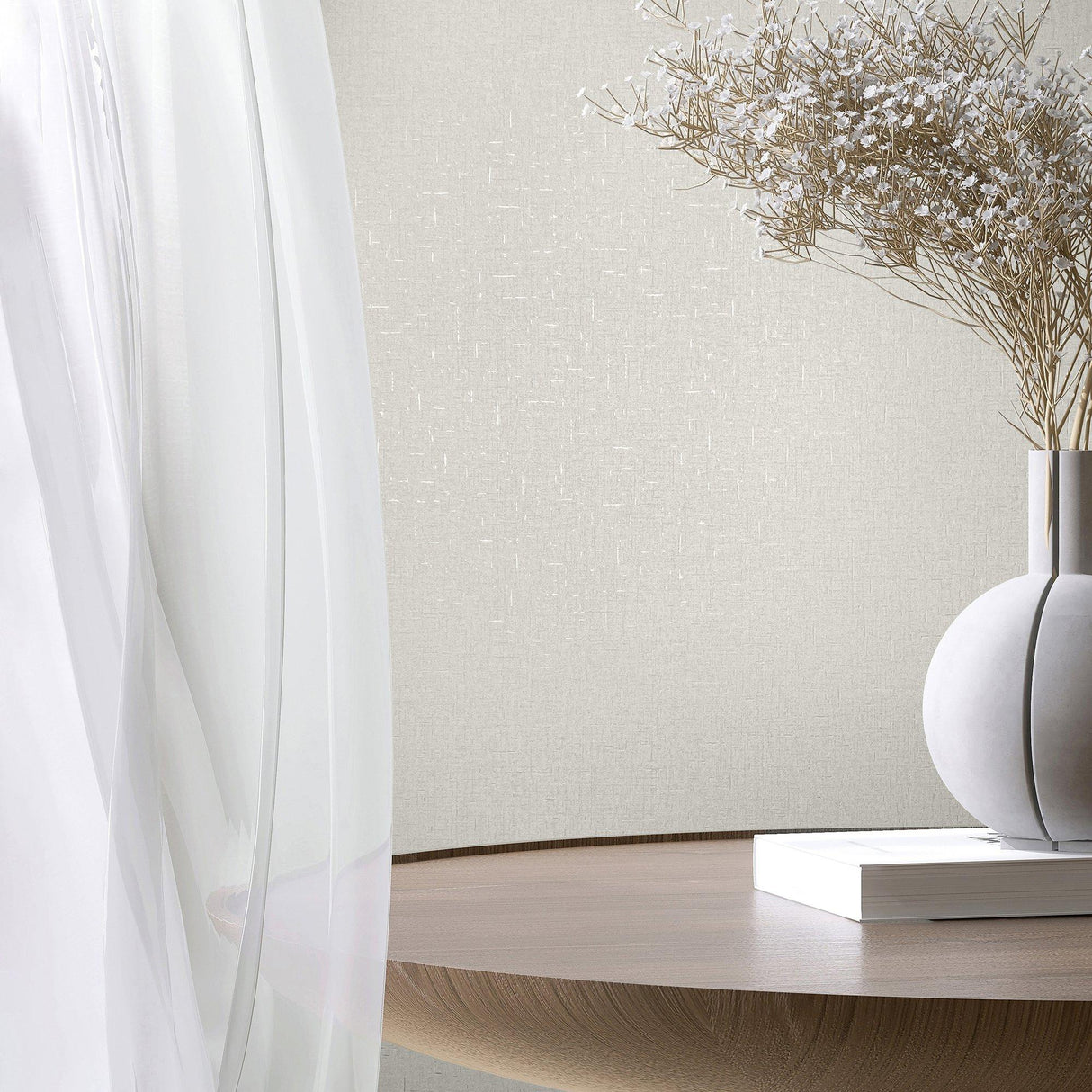 Galerie 35115 City Romance Plain Texture White Wallpaper 35115 White Wallpaper