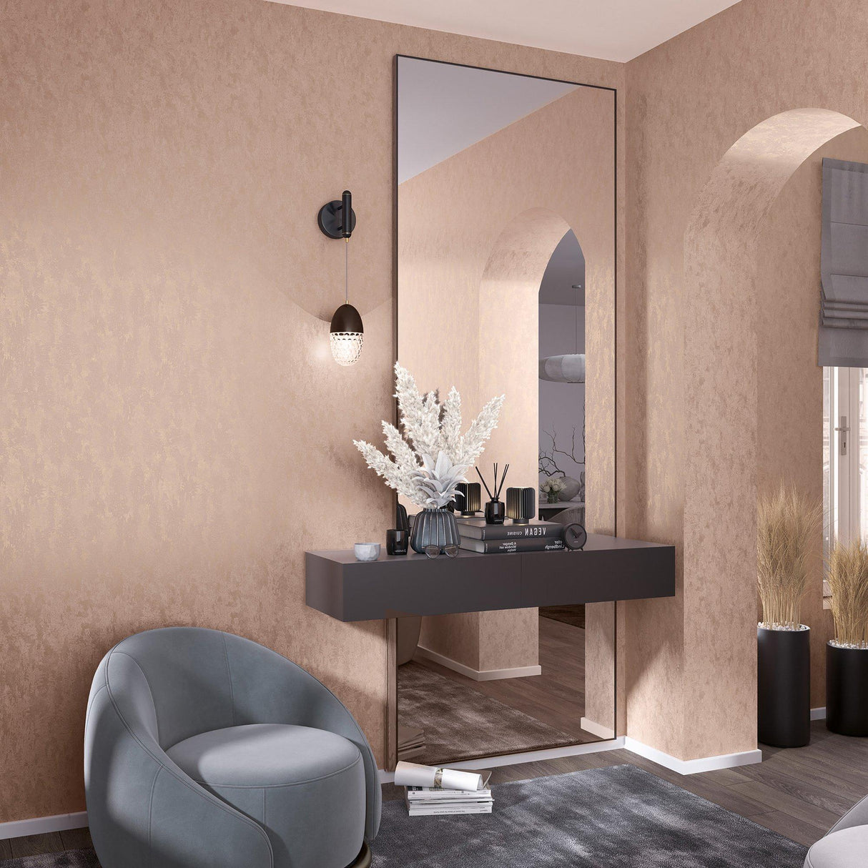 Galerie 35129 City Romance Plain Texture Orange Wallpaper 35129 Orange Wallpaper