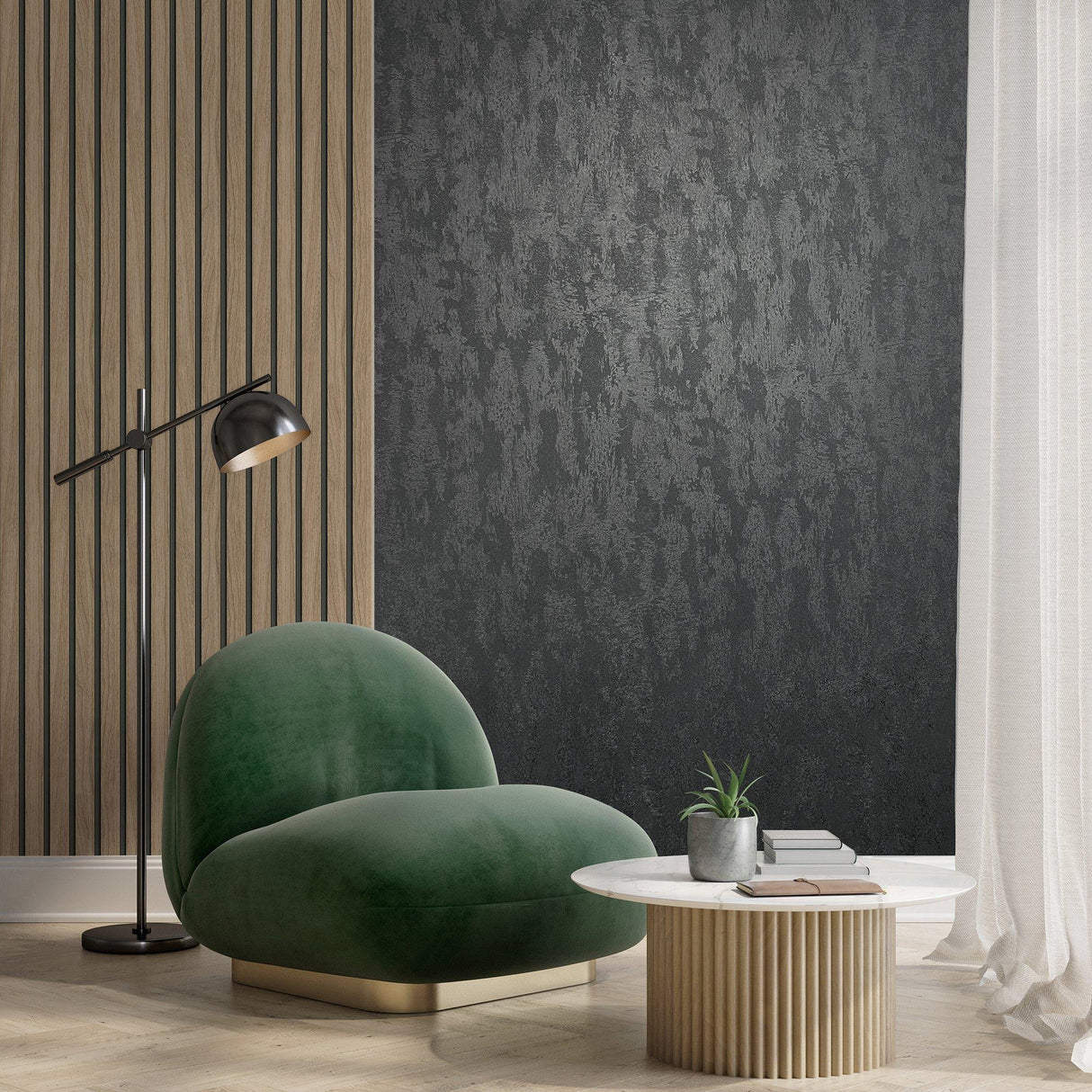 Galerie 35130 City Romance Plain Texture Black Wallpaper 35130 Black Wallpaper