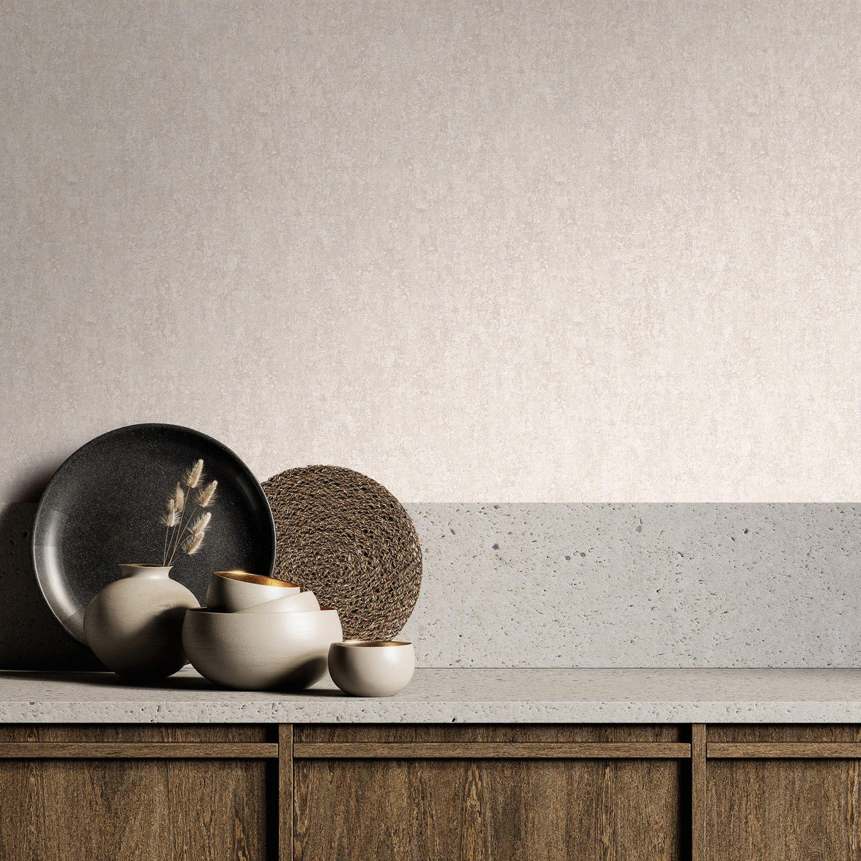 Galerie 35138 City Romance Plain Texture Beige Wallpaper 35138 Beige Wallpaper
