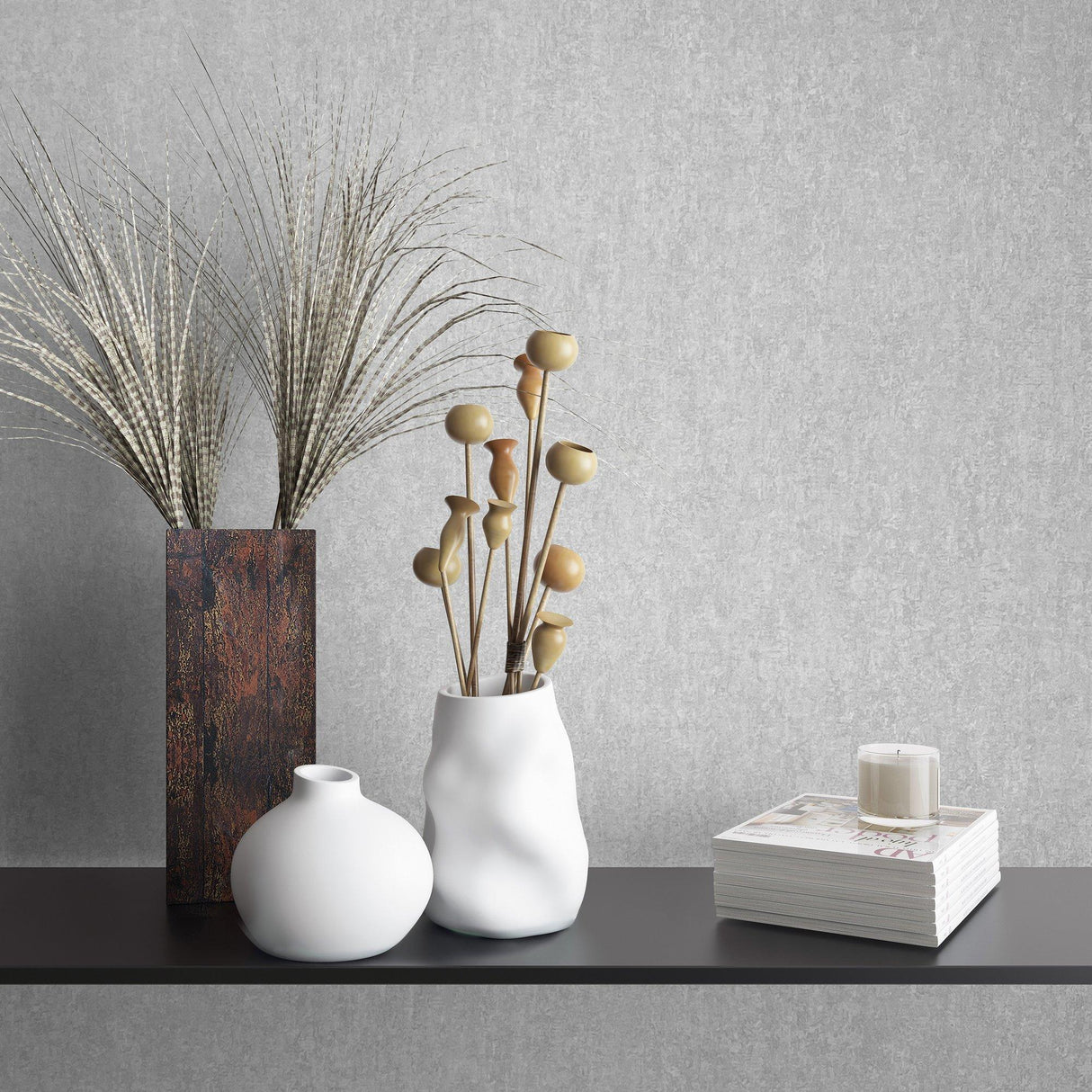Galerie 35137 City Romance Plain Texture Grey Wallpaper 35137 Grey Wallpaper