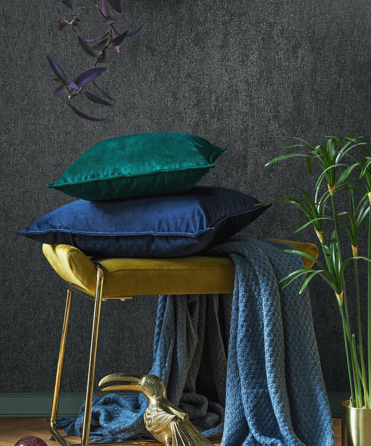 Galerie 35142 City Romance Plain Texture Black Wallpaper 35142 Black Wallpaper