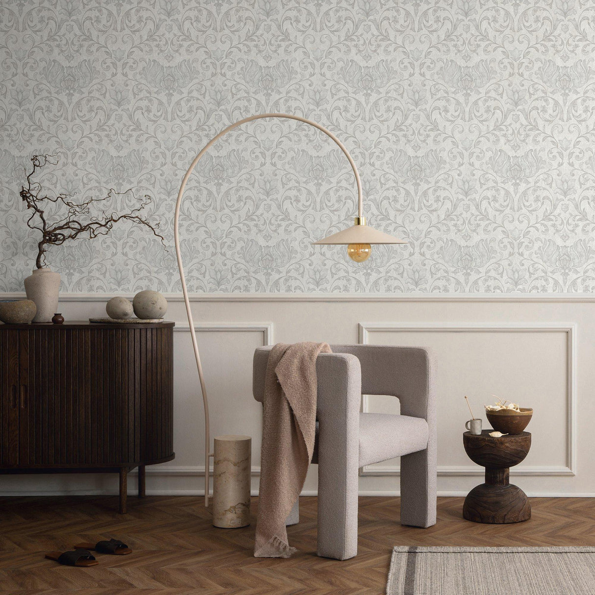 Galerie 35147 City Romance Damask Grey Wallpaper 35147 Grey Wallpaper