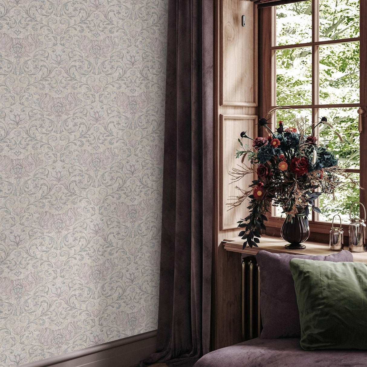 Galerie 35152 City Romance Damask Beige Wallpaper 35152 Beige Wallpaper
