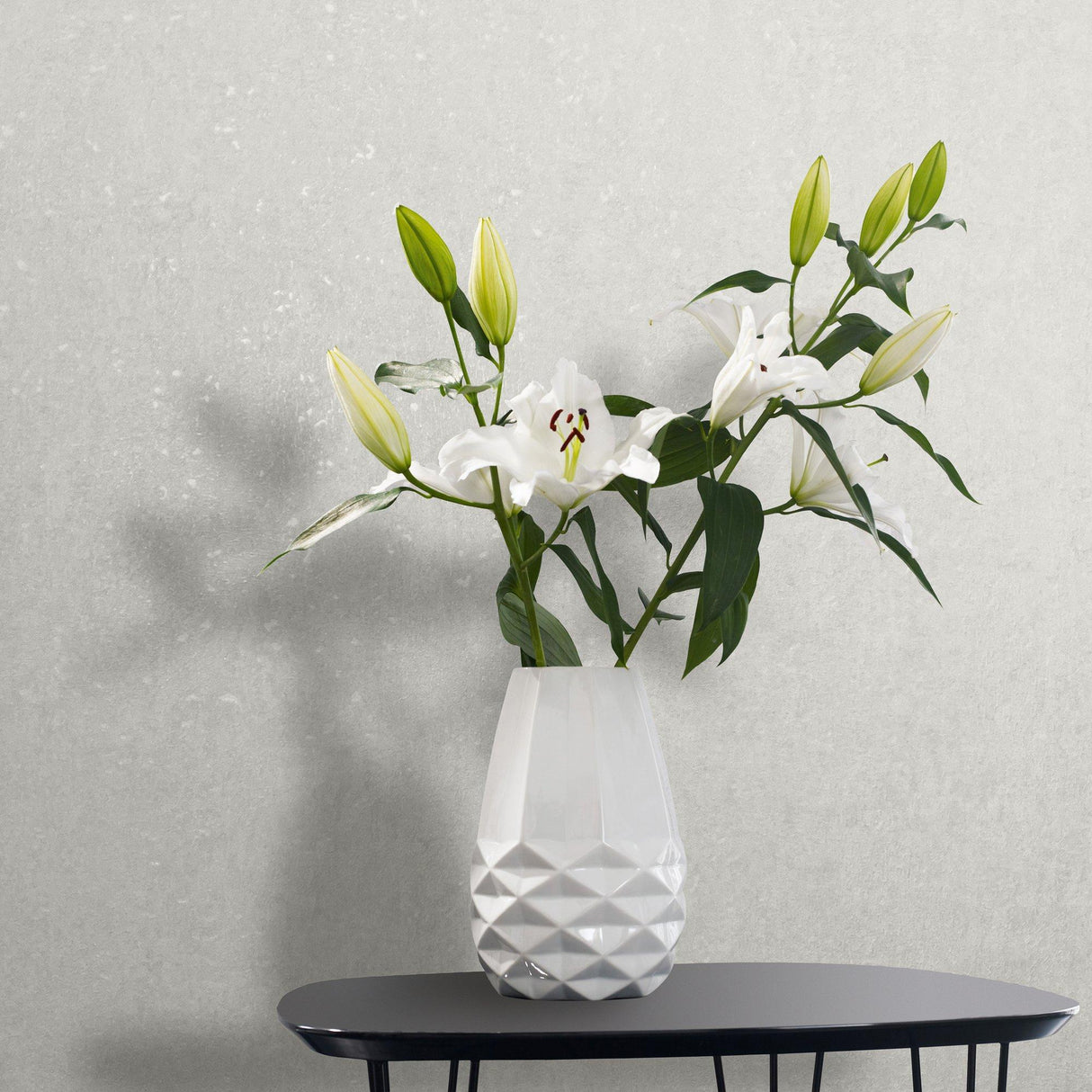 Galerie 35161 City Romance Plain Texture White Wallpaper 35161 White Wallpaper
