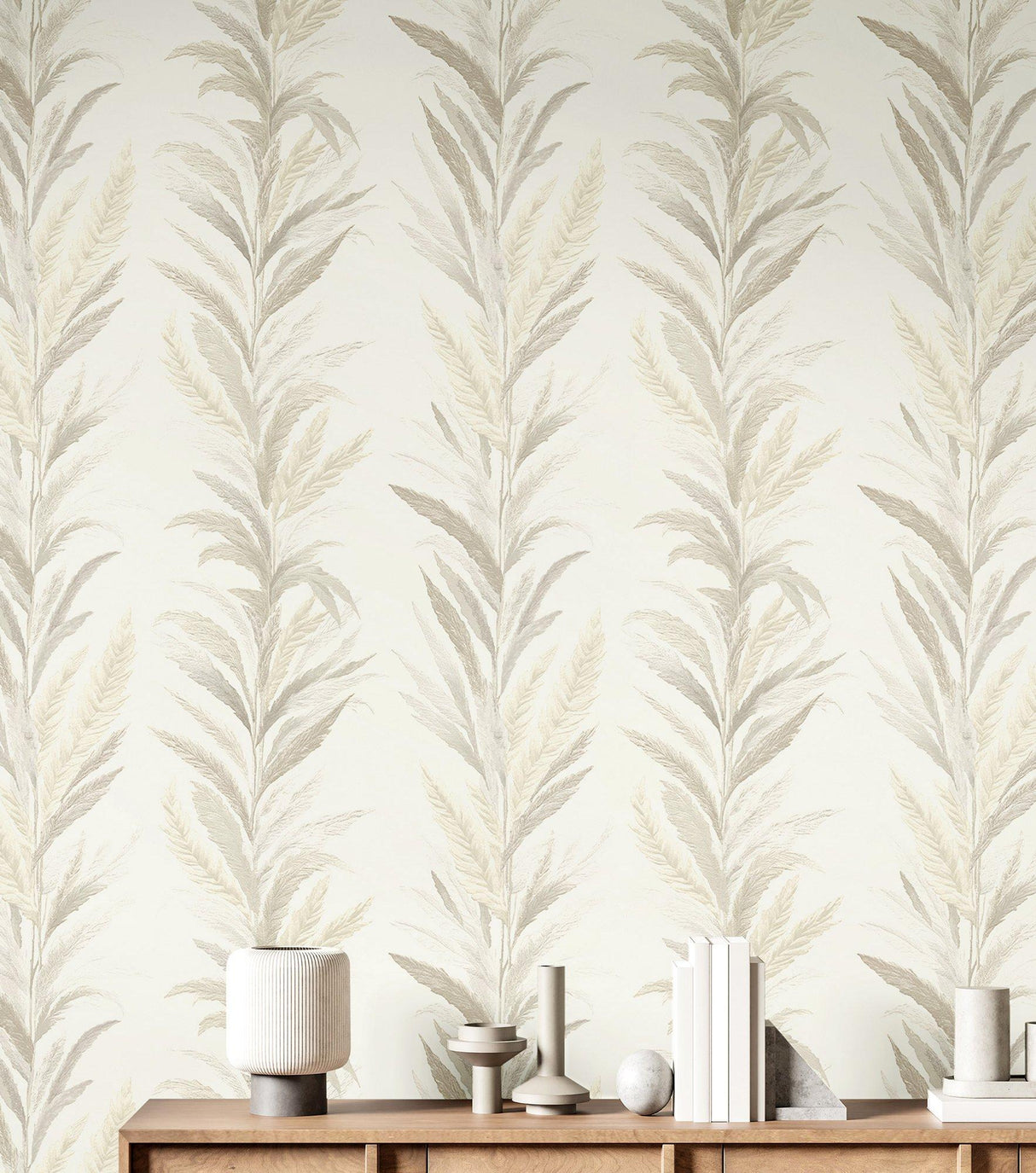 Galerie 35901 Ornamenta Leaf Flourish Grey Wallpaper 35901 Grey Wallpaper