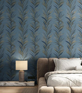 Galerie 35906 Ornamenta Leaf Flourish Blue Wallpaper 35906 Blue Wallpaper