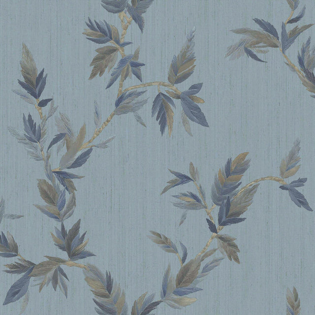 Galerie 35916 Ornamenta Thin Leaf Blue Wallpaper 35916 Blue Wallpaper