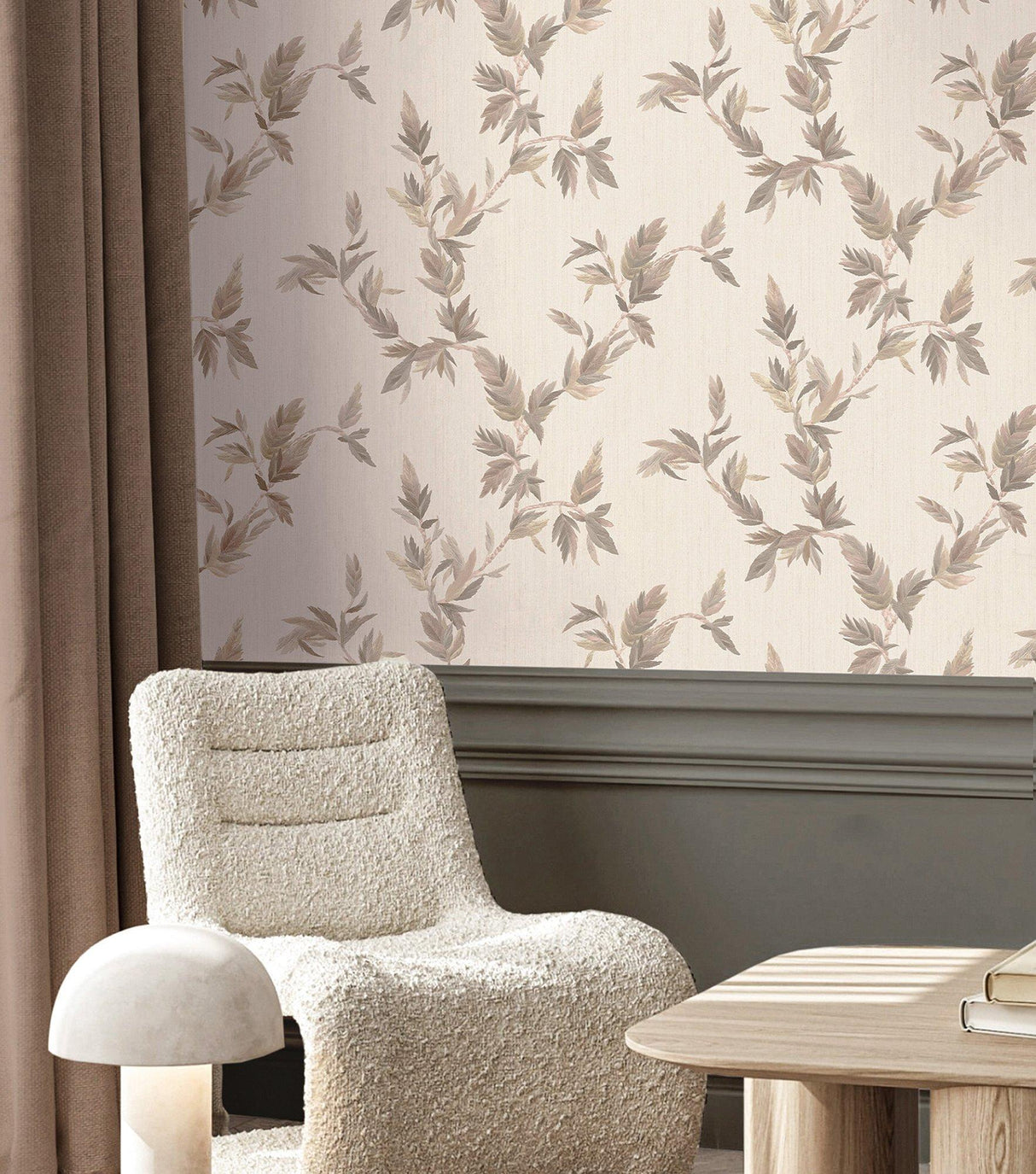 Galerie 35918 Ornamenta Thin Leaf Grey Wallpaper 35918 Grey Wallpaper