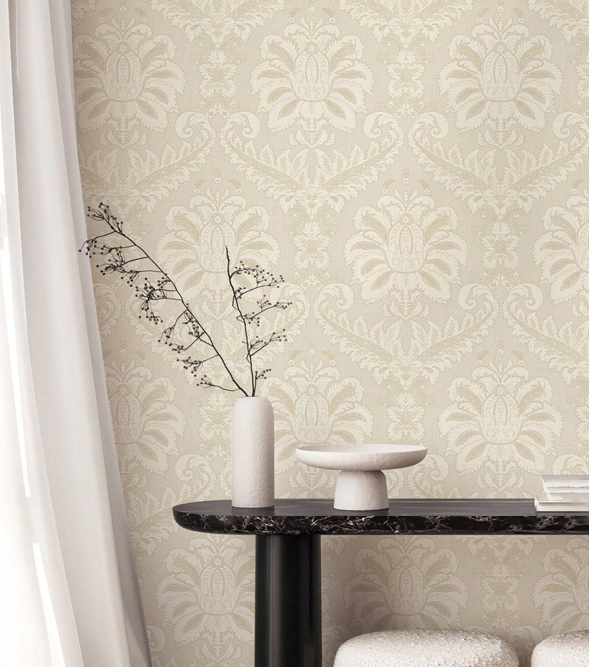 Galerie 35924 Ornamenta Traditional Damask Beige Wallpaper 35924 Beige Wallpaper