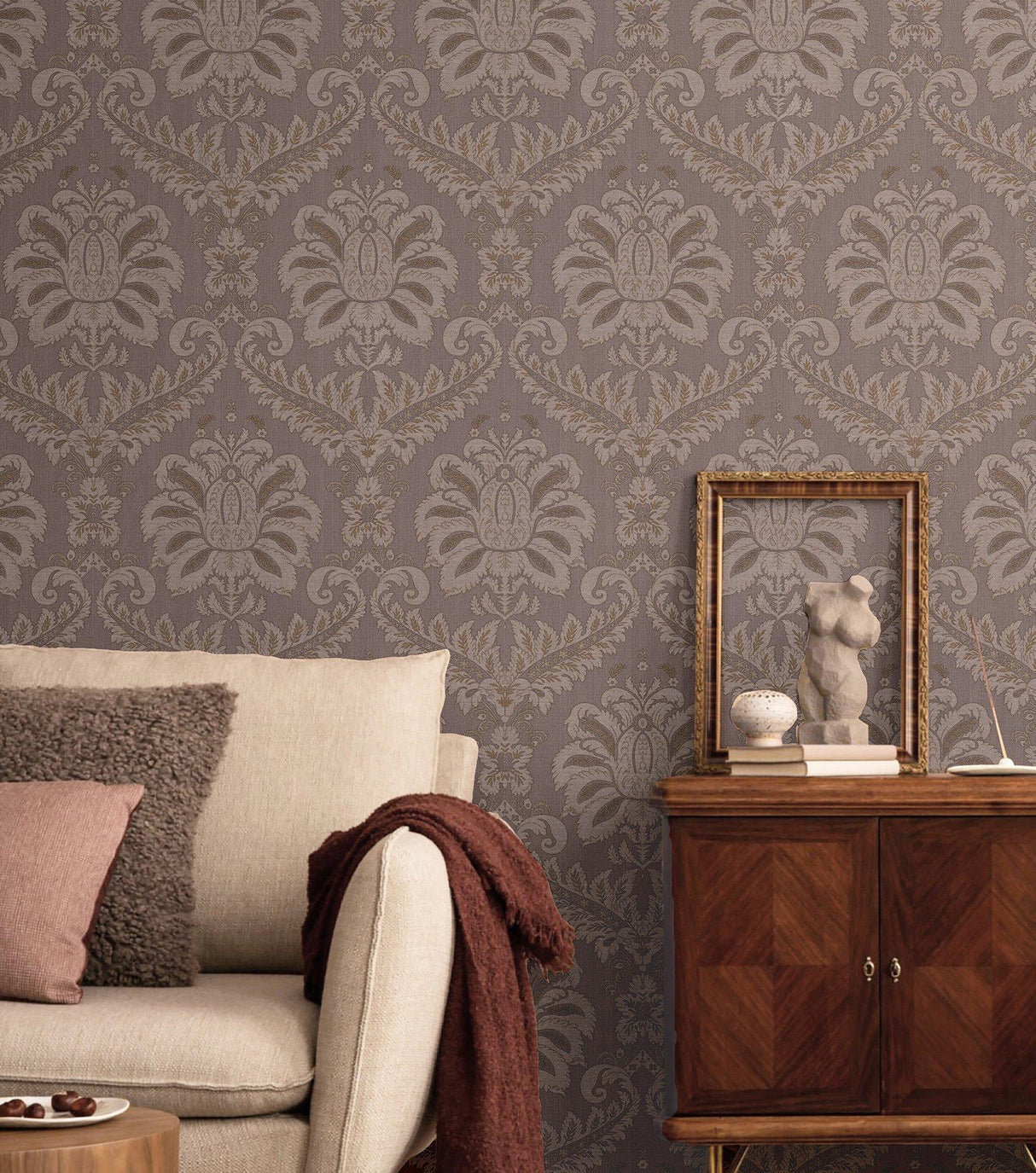 Galerie 35928 Ornamenta Traditional Damask Purple Wallpaper 35928 Purple Wallpaper
