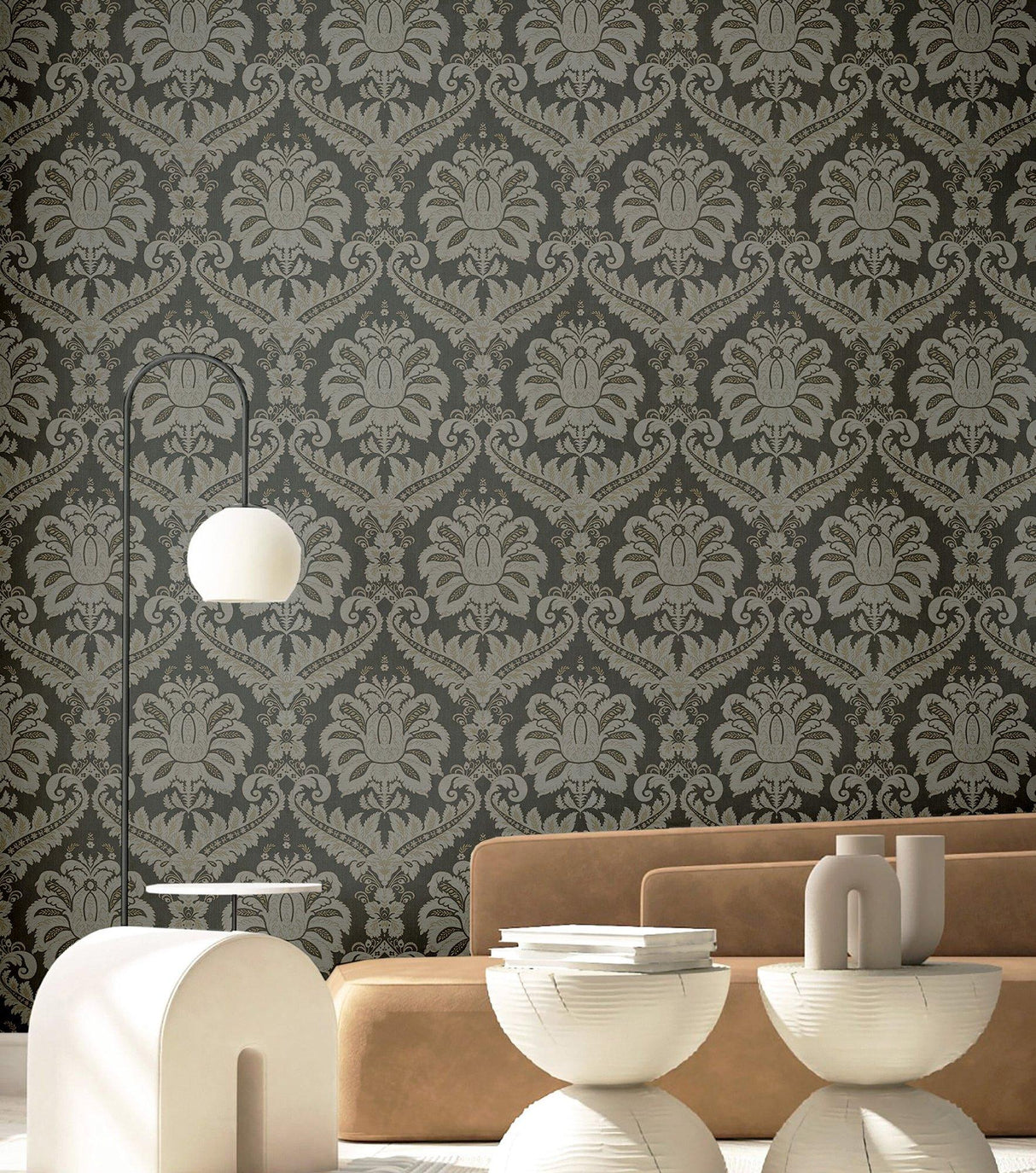 Galerie 35929 Ornamenta Traditional Damask Grey Wallpaper 35929 Grey Wallpaper