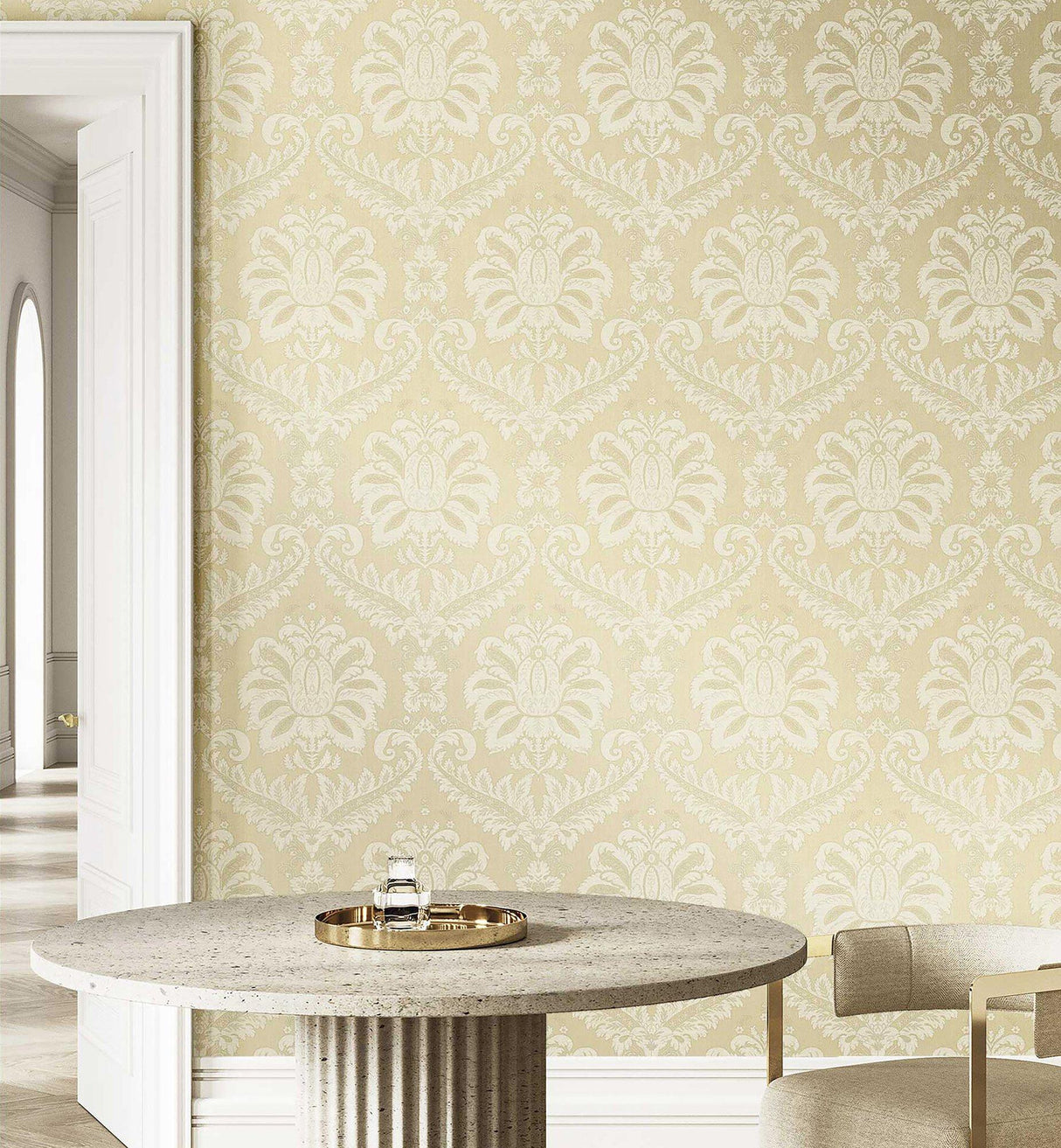 Galerie 35932 Ornamenta Traditional Damask Beige Wallpaper 35932 Beige Wallpaper
