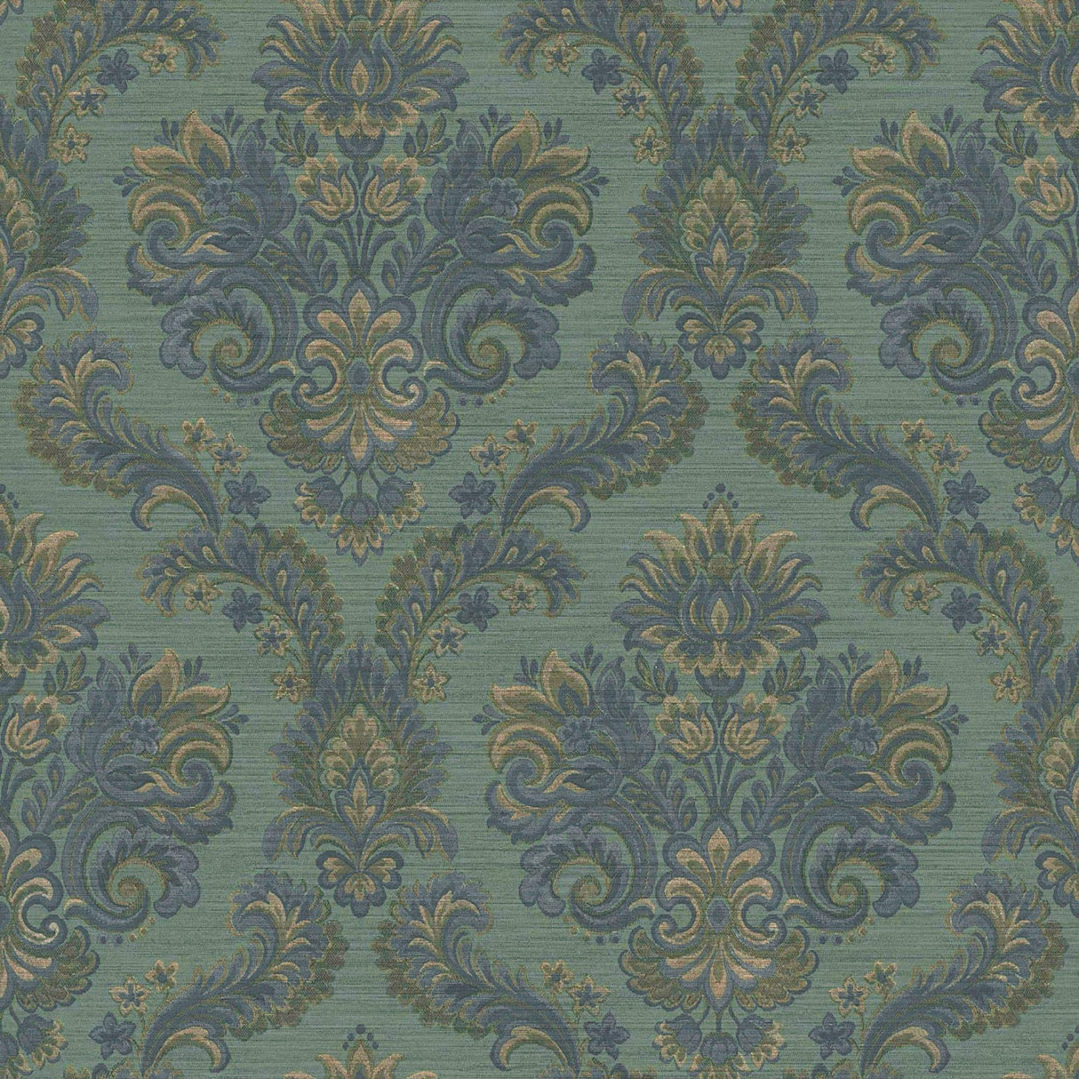 Galerie 35945 Ornamenta Floral Damask Green Wallpaper 35945 Green Wallpaper