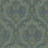 Galerie 35945 Ornamenta Floral Damask Green Wallpaper 35945 Green Wallpaper