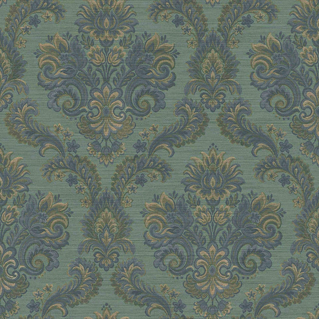 Galerie 35945 Ornamenta Floral Damask Green Wallpaper 35945 Green Wallpaper