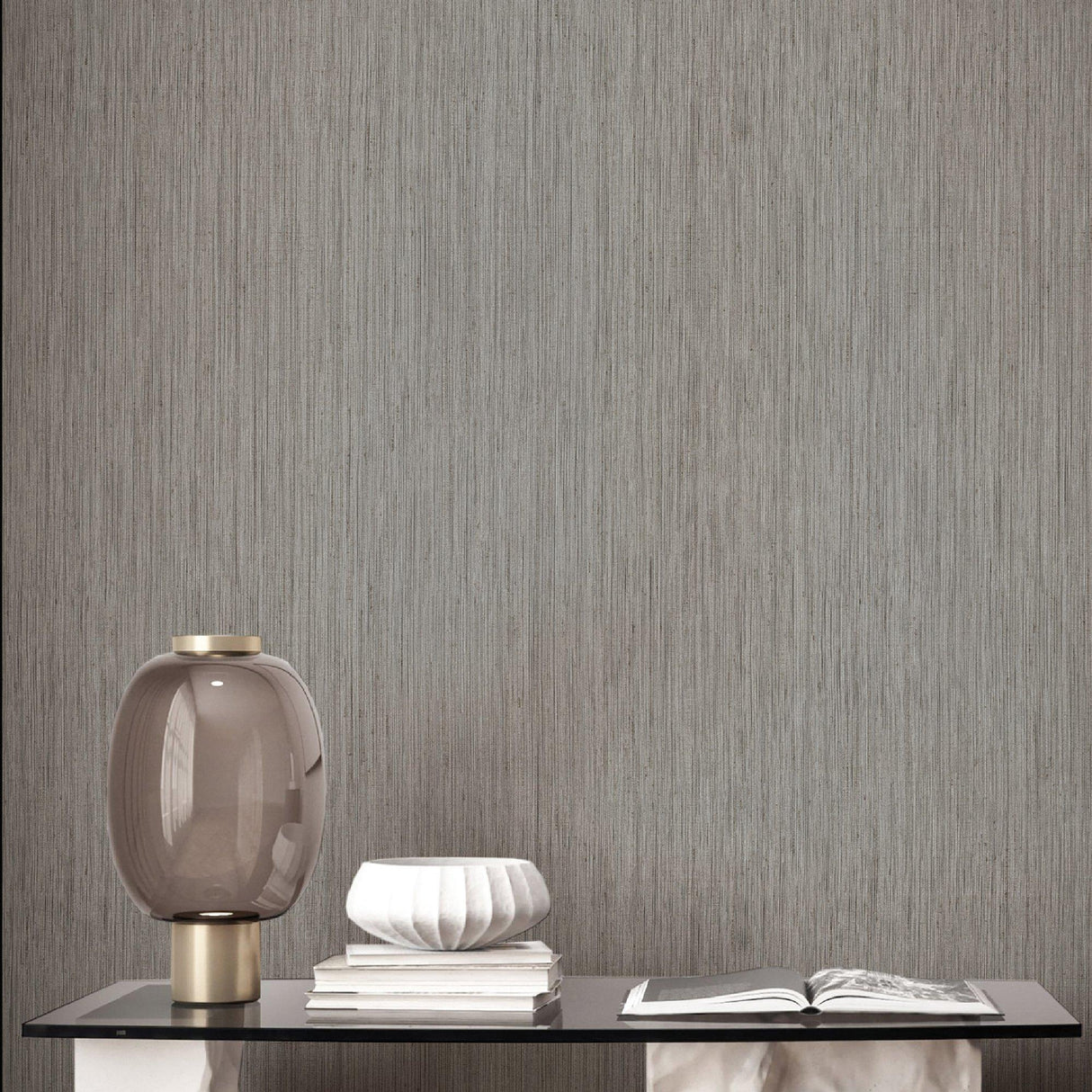Galerie 35989 Ornamenta Stripe Texture Grey Wallpaper 35989 Grey Wallpaper