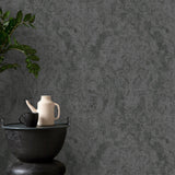 Galerie 81422 Cerra Damask Black Wallpaper 81422 Black Wallpaper