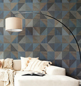 Galerie IT32417 Italian Textures 4 Geometric Blue Wallpaper IT32417 Blue Wallpaper