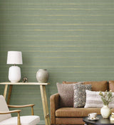 Galerie IT32435 Italian Textures 4 Stripe Green Wallpaper IT32435 Green Wallpaper