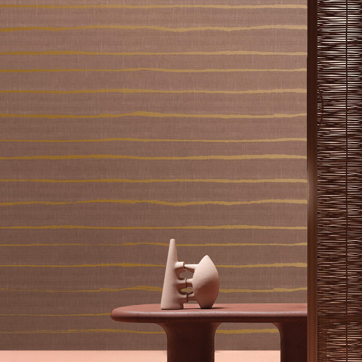 Galerie IT32438 Italian Textures 4 Stripe Red Wallpaper IT32438 Red Wallpaper