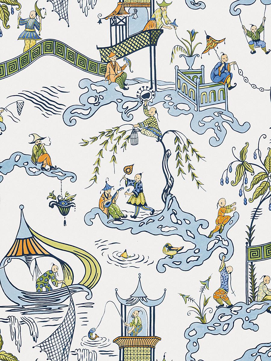Scalamandre Ping - Wallcovering Cream Sky Wallpaper