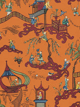 Scalamandre Ping - Wallcovering Pumpkin Port Wallpaper