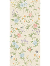 Scalamandre Luoyang Garden Sisal Aqua Carnation Wallpaper