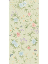 Scalamandre Luoyang Garden Sisal Mint Garden Wallpaper