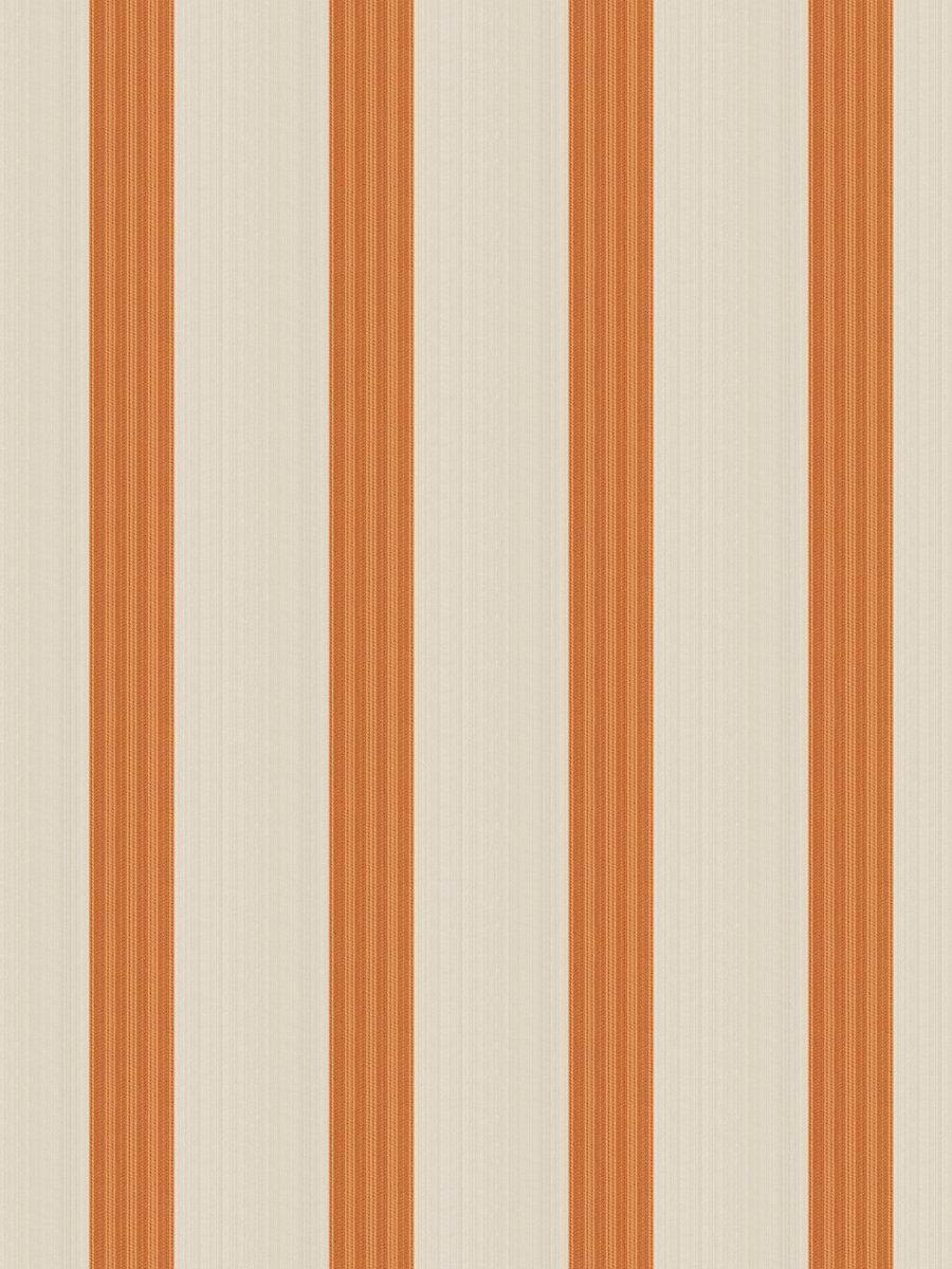 Scalamandre Tessara Stripe - Wallcovering Terracotta Wallpaper
