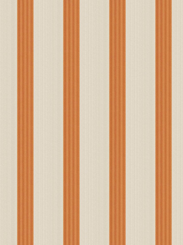 Scalamandre Tessara Stripe - Wallcovering Terracotta Wallpaper