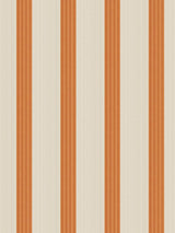 Scalamandre Tessara Stripe - Wallcovering Terracotta Wallpaper