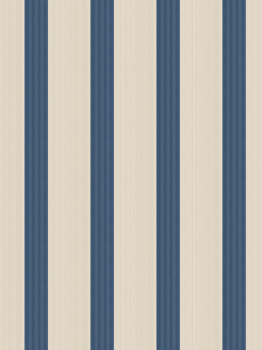 Scalamandre Tessara Stripe - Wallcovering Royal Blue Wallpaper