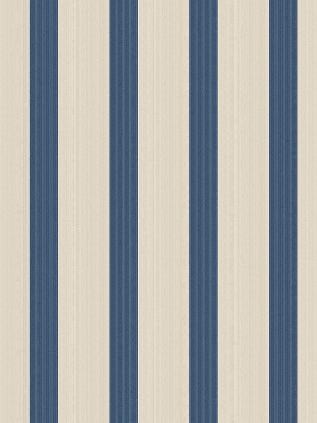 Scalamandre Tessara Stripe - Wallcovering Royal Blue Wallpaper