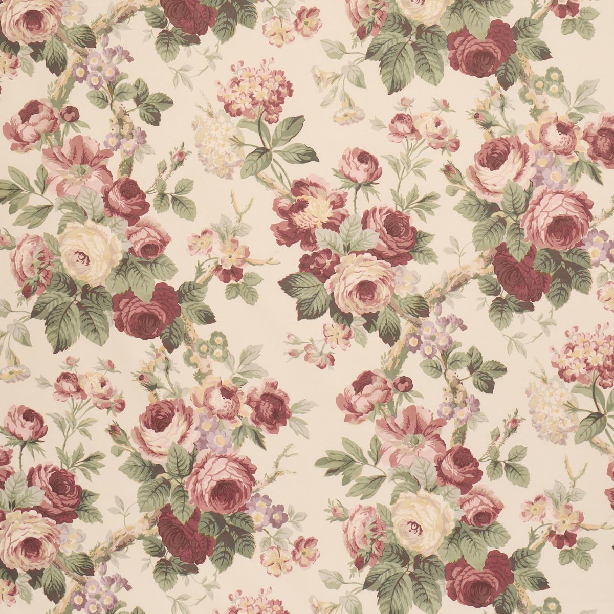 Schumacher Nancy Floral Bordeaux Fabric