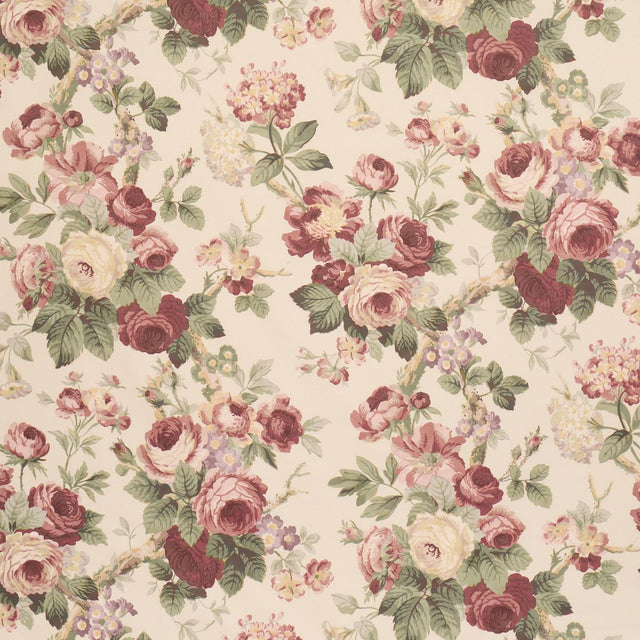 Schumacher Nancy Floral Bordeaux Fabric