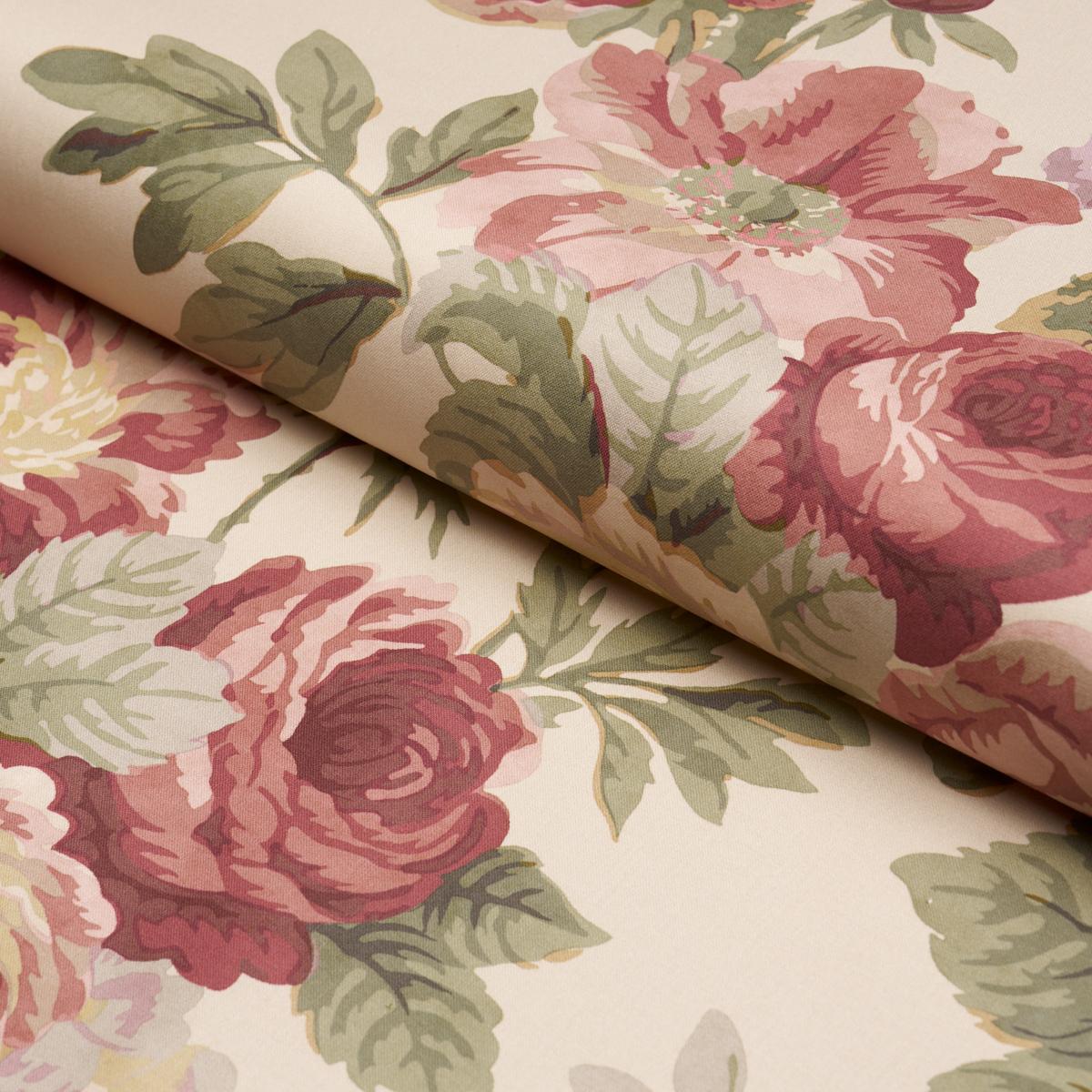 Schumacher Nancy Floral Bordeaux Fabric
