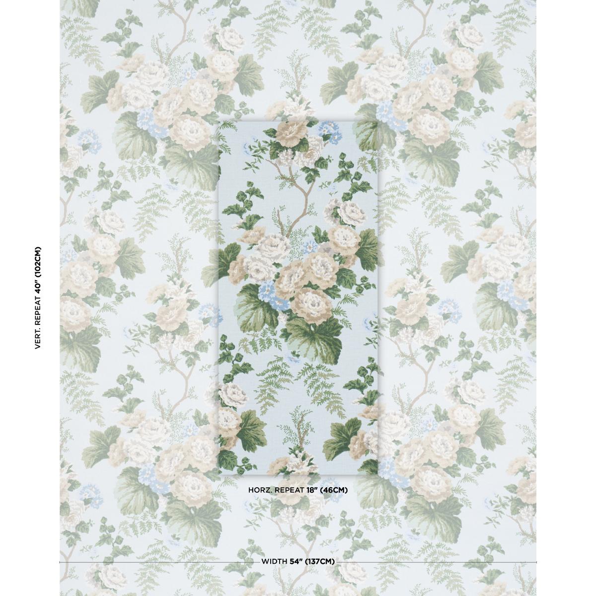 Schumacher Wycombe Park Sky Fabric