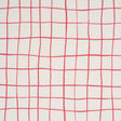 Schumacher Painterly Windowpane Red Fabric