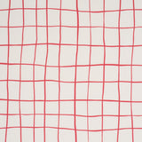 Schumacher Painterly Windowpane Red Fabric