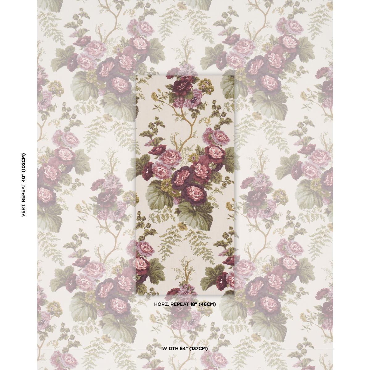 Schumacher Wycombe Park Aubergine Fabric