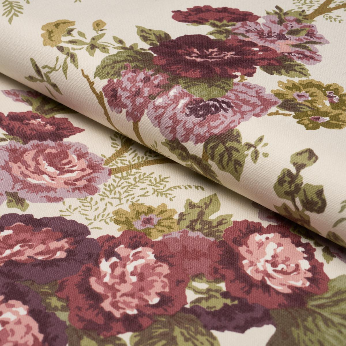 Schumacher Wycombe Park Aubergine Fabric