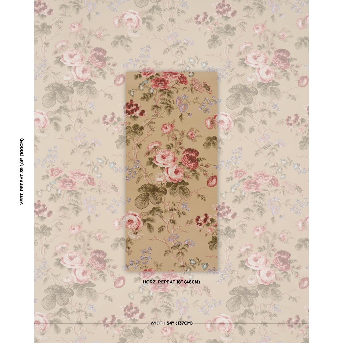 Schumacher Salisbury Chintz Tobacco Fabric