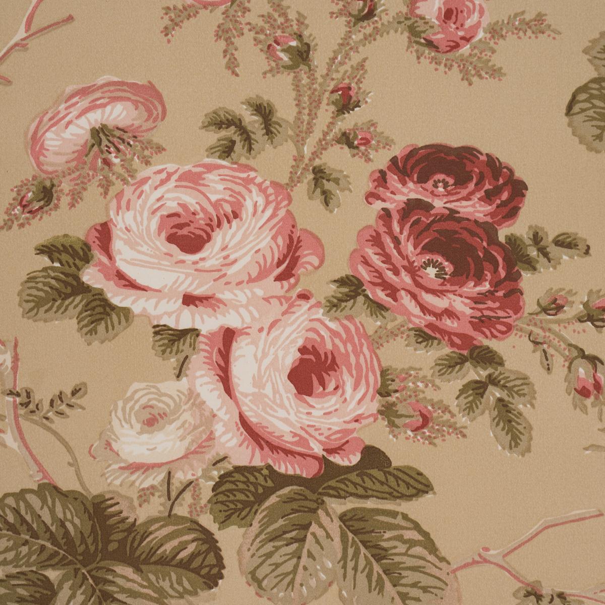 Schumacher Salisbury Chintz Tobacco Fabric