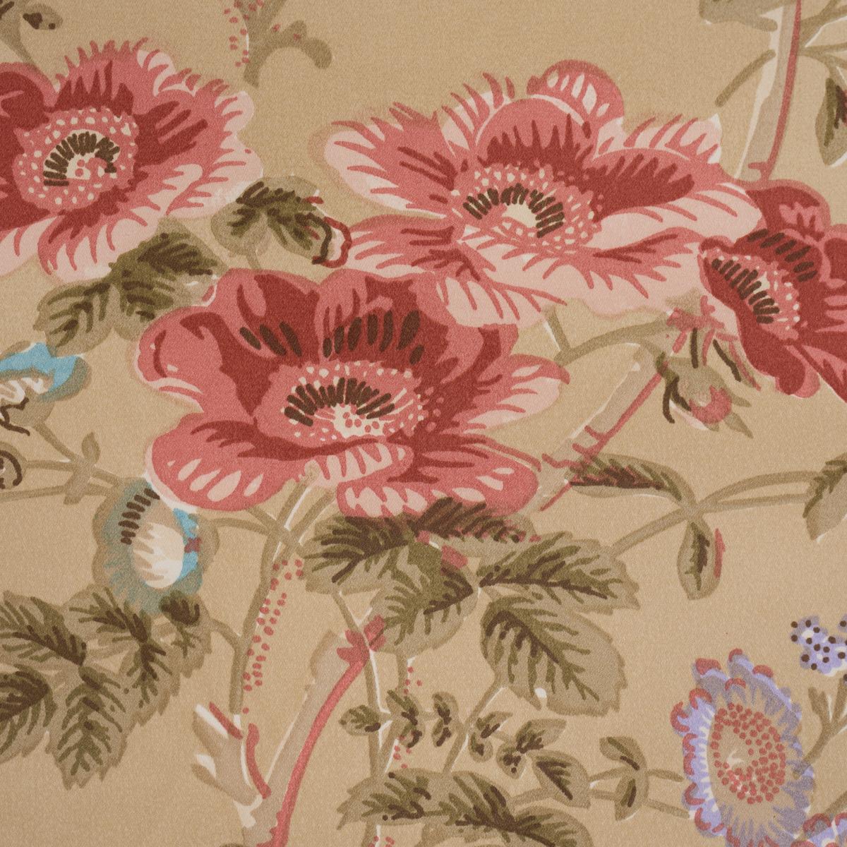 Schumacher Salisbury Chintz Tobacco Fabric