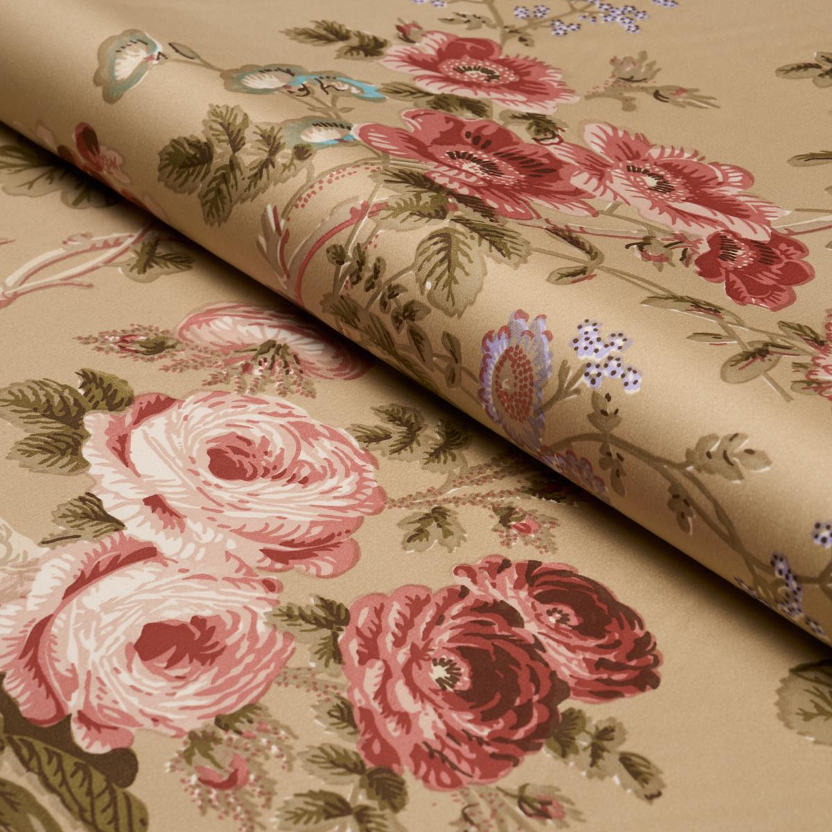 Schumacher Salisbury Chintz Tobacco Fabric