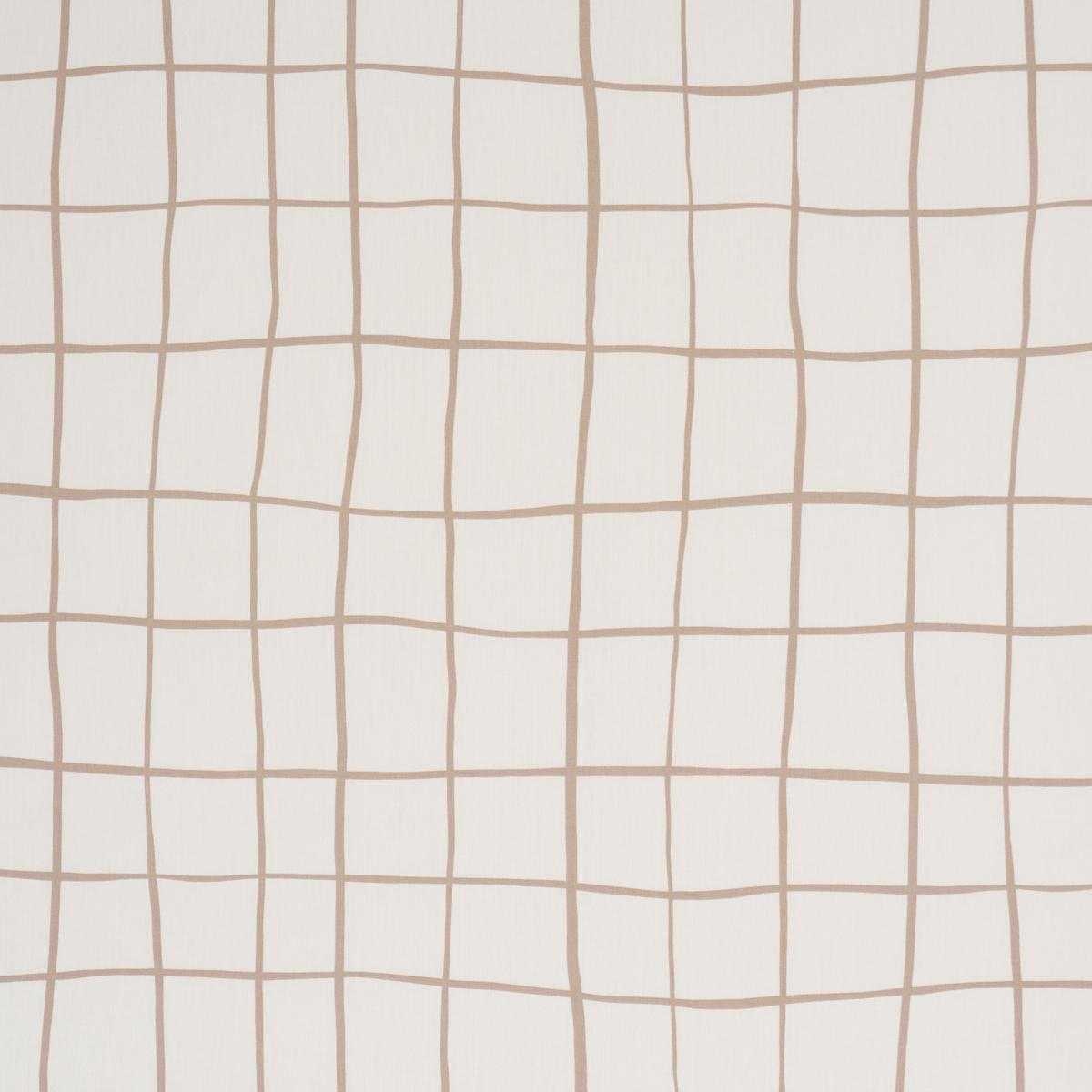 Schumacher Painterly Windowpane Neutral Fabric