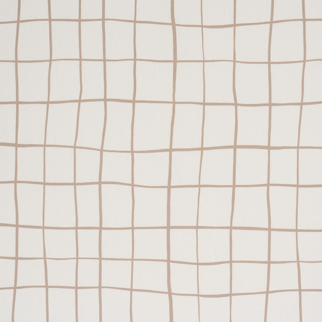 Schumacher Painterly Windowpane Neutral Fabric