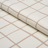 Schumacher Painterly Windowpane Neutral Fabric
