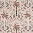 Schumacher Island Palm Indoor/Outdoor Peach & Brown Fabric